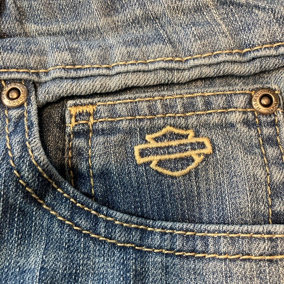 HARLEY-DAVIDSON Women’s Mid Rise Boot Cut Denim Jeans Size 6 - Picture 7 of 13